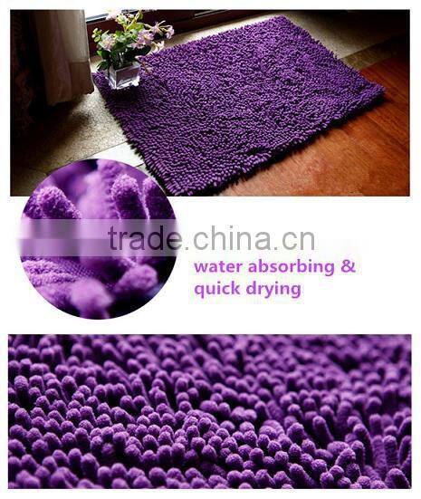 60x90cm Chenille Waterproof Microfiber Removable Shaggy Floor Mats