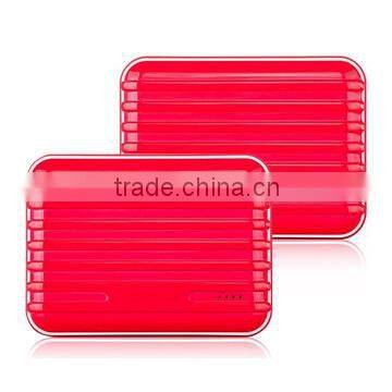 10400mAh large capacity suitcase style portable power banks with LED torch and flashlight