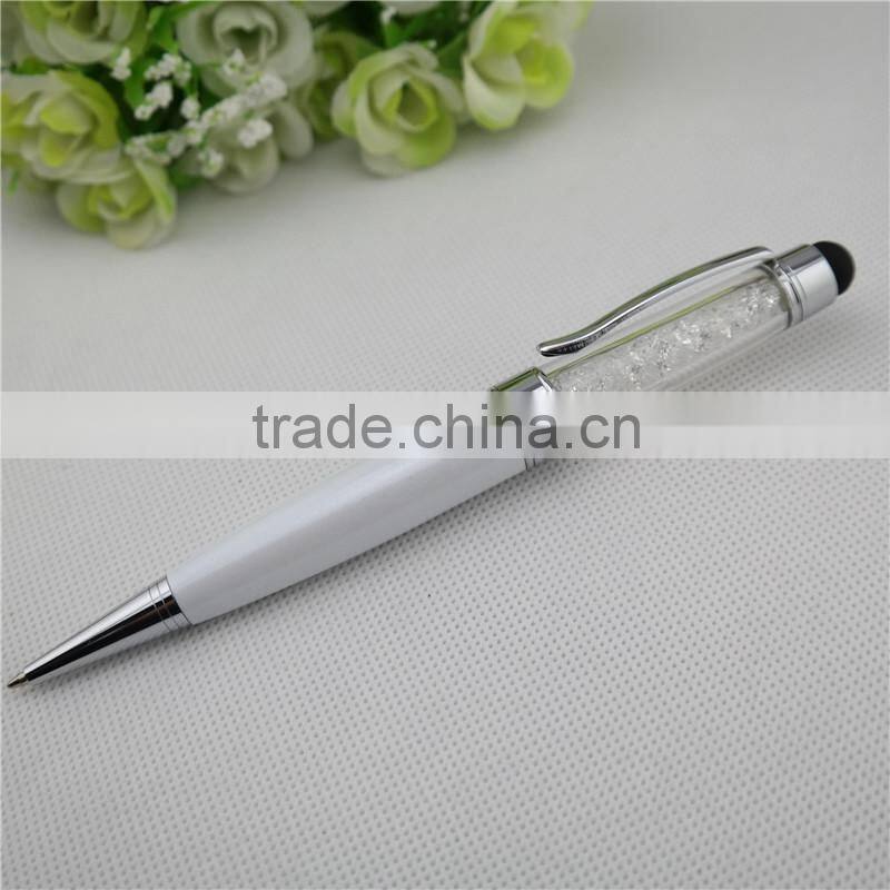 TCR-08 crystal pen with USB , fat Promotional Stylus pen