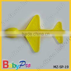 2015 Blue And Pink Airplane Shape Plastic Baby Spoon