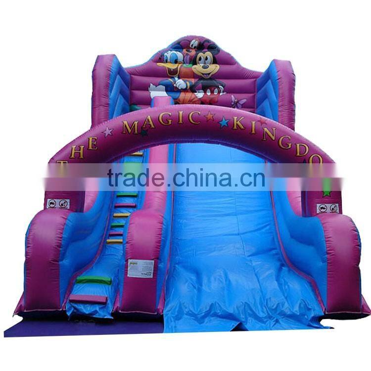 2016 New Colorful Mickey Mouse Inflatable Slide with Climb,Mickey Mouse Theme Dry Slide for Sale