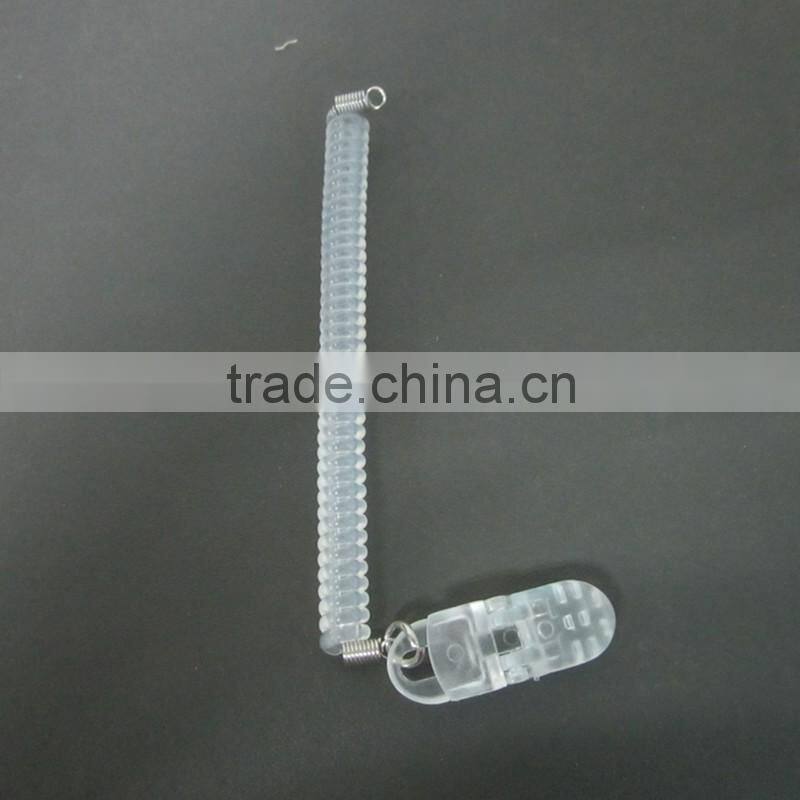White Plastic Elastic Coiled Spring Lanyard For Wholesale Cheap Factory Price