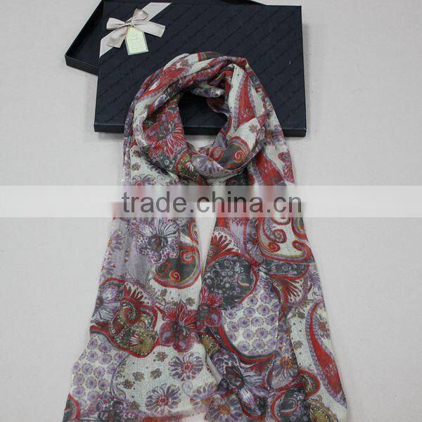 new product in 2014 fashion digital print 100% cashmere scarf new product