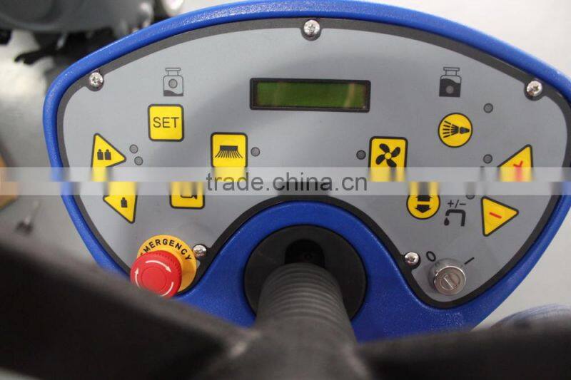 Automatic ride on floor cleaning machine with Ametek motor