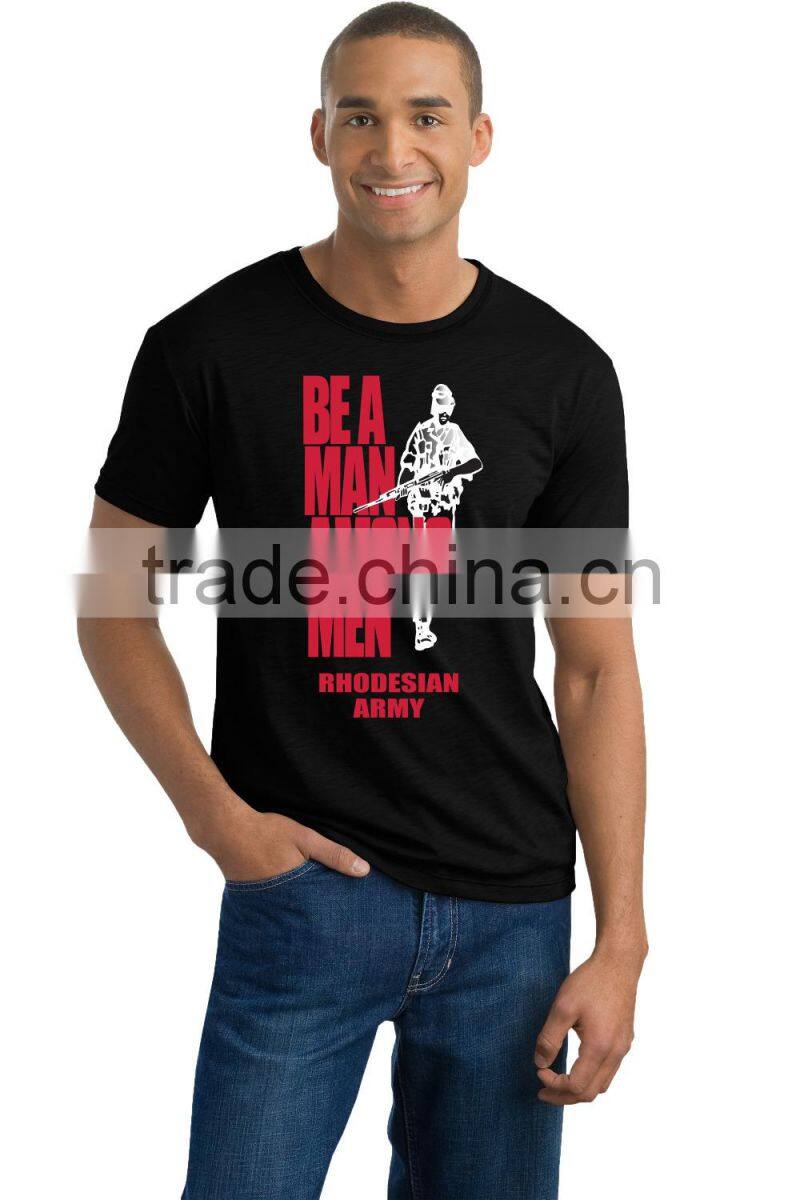 Custom T shirt with silk screen print and combed soft cotton