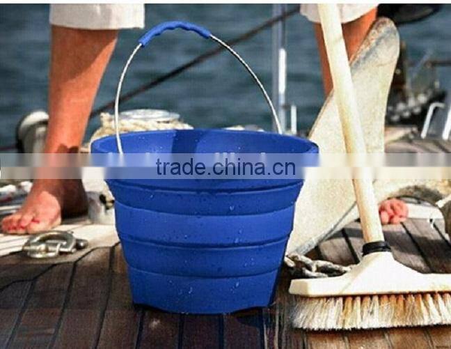Silicone Collapsible Bucket Red