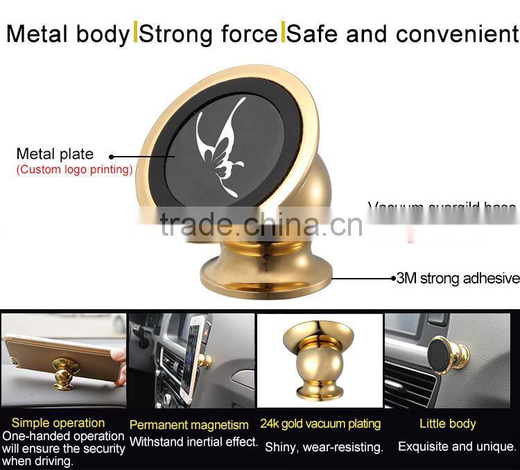 Universal Aluminum Magnetic 360 Degree Rotation magnetic cell phone holder for smart phone