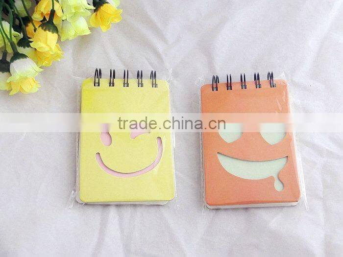 shape die cut double spiral mini cute journals A7