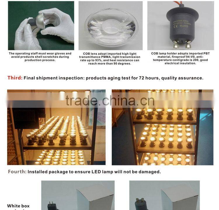 LED spotlight spotlight led 30 degree SMD5630 Aluminum GU10 led spotlight 2700K-6500K