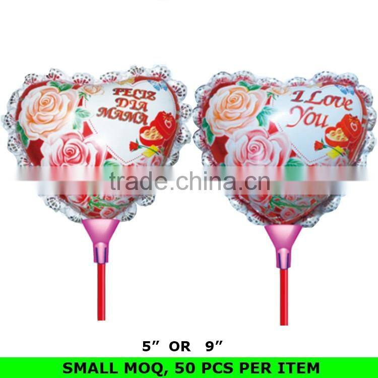 Wholesale Mini Round Shape Chirismas Santa Claus Mylar Inflatable Clap Stick Balloon