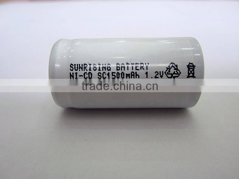 NiCd Rechargeable battery sc1500 ni cd battery pack