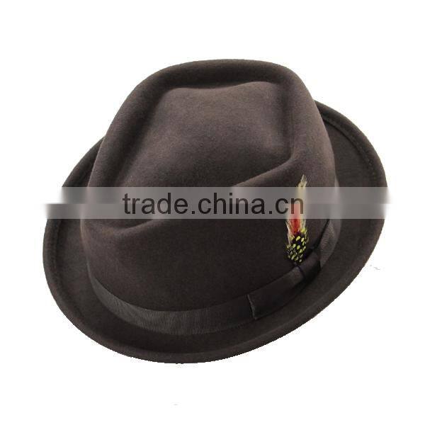 Wool felt trilby hat