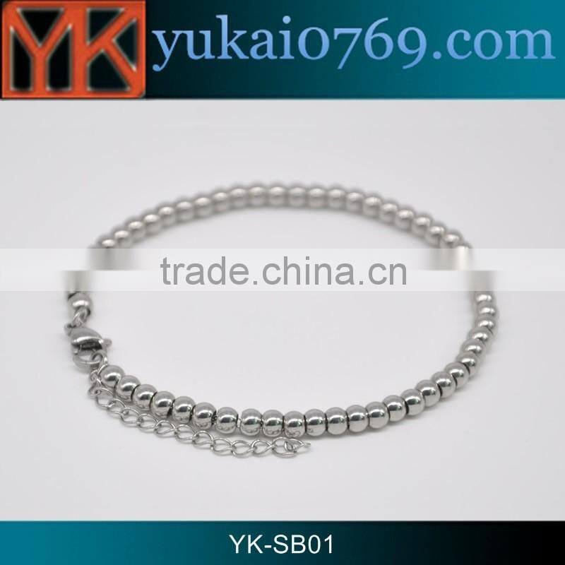 Yukai fashion silver stainless steel bracelet hand chain for women/304 stainless steel bracelet