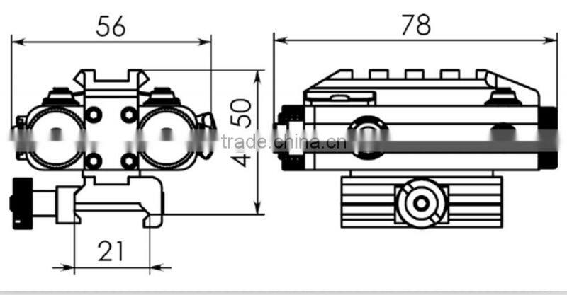 Tactical 550lumen LED light plus green laser sight used for rifle