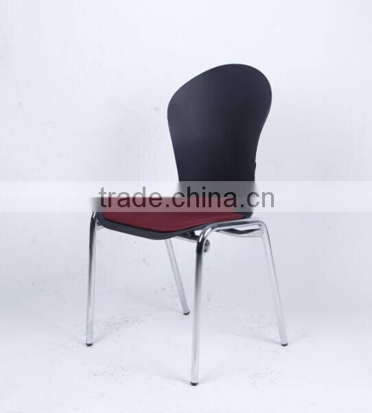 wholesale STACKABLE theather furniture church plastic chairs with metal frame 1015d