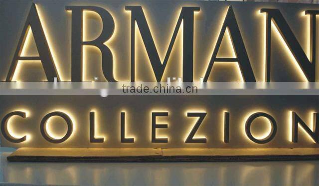 outdoor diy led backlit mirror wall letters