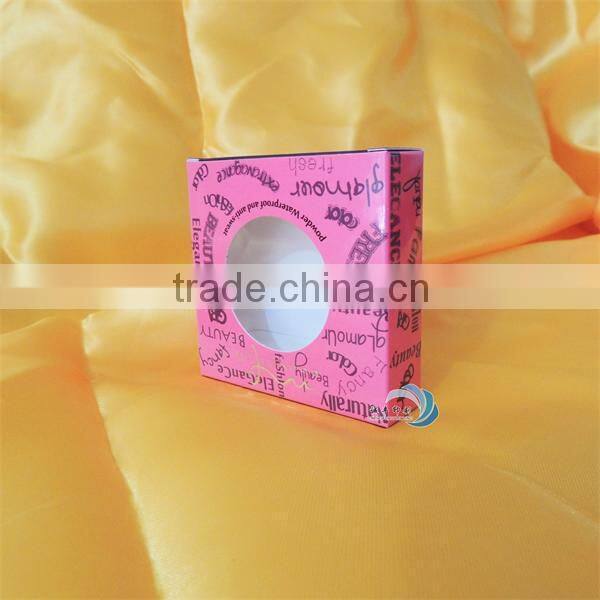 Custom print paper cosmetic box packaging box with window