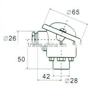 Rtd temperature sensor head pt100 KD BA