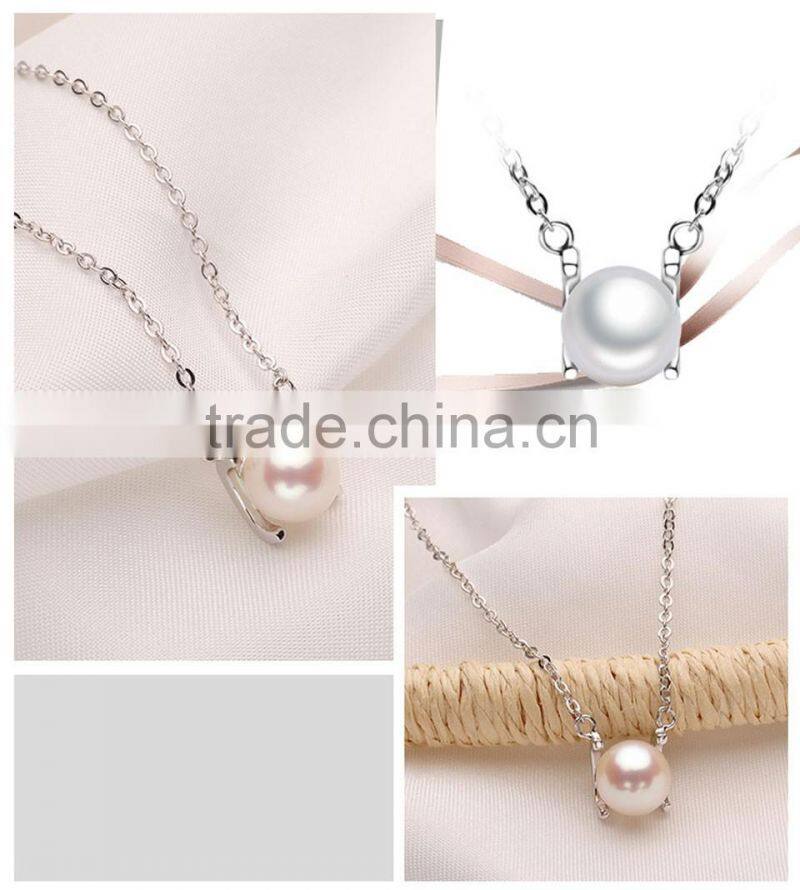 AAA freshwater pearl pendant silver jewelry with necklace