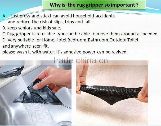 new household products 2014 Eco-friendly pu gel material carpet holder rug holder