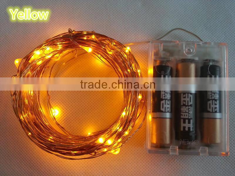 3AA Battery Operated 10M 100 leds Copper wire string lights 33FT Christmas light