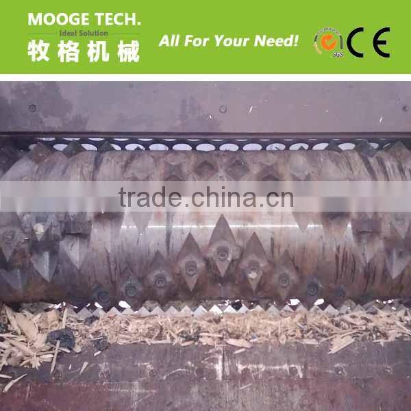 waste wood block shredder machine