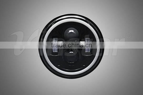 7Inch Round LED Headlights Halo Angle Eyes For Jeep Wrangler LED Driving Light LED High Beam Low Beam Offroad Lighting for Jeep