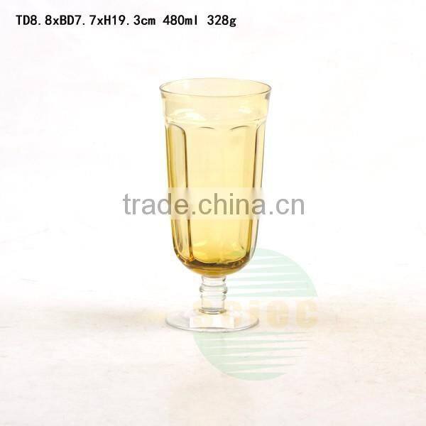 hot-selling unique glass goblet with different colors