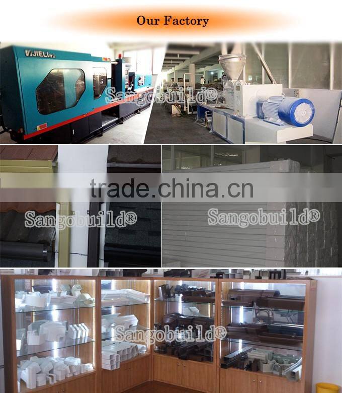 Kenya Ghana Popular Type 5.2 inch 7 inch PVC Rain Gutter, White Roof Gutter System