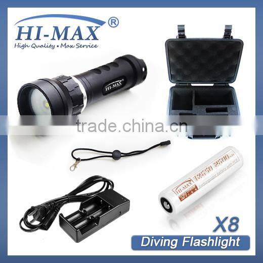 Extra wide angle led diving scuba flashlight photography