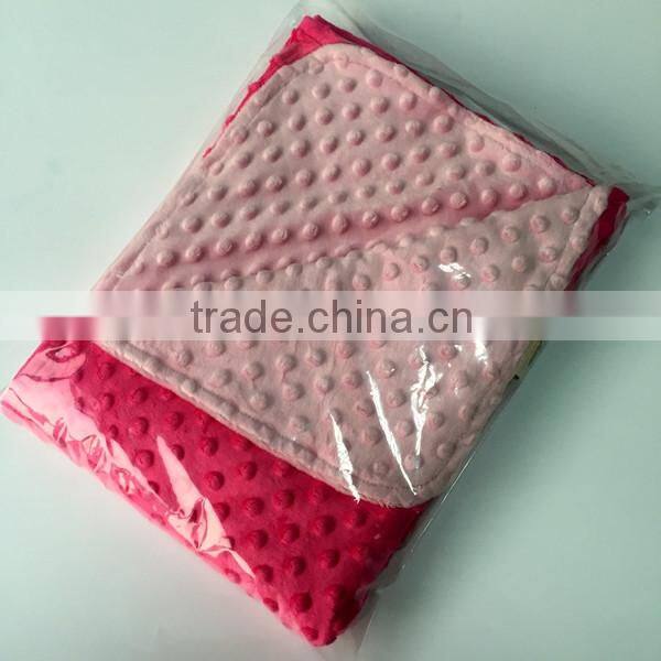 Every Child Likes Spring Style Lt Pink Baby Natural Minky Dot Blanket