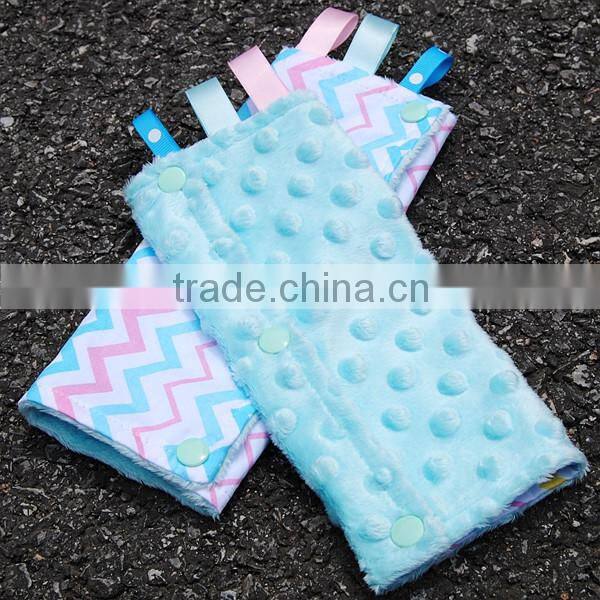 2016 100% Cotton Cuddle Soft Minky Opal Blue Baby Drool Pad for Carrier