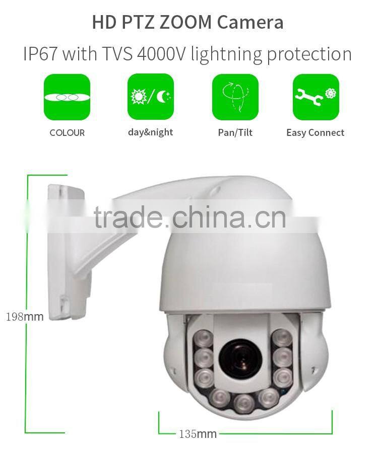 Vite vision vandalproof high speed dome mini IR outdoor PTZ camera with 10x optical zoom