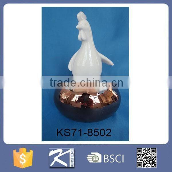 Interior decoration items hand painted antique ceramic chickens and roosters