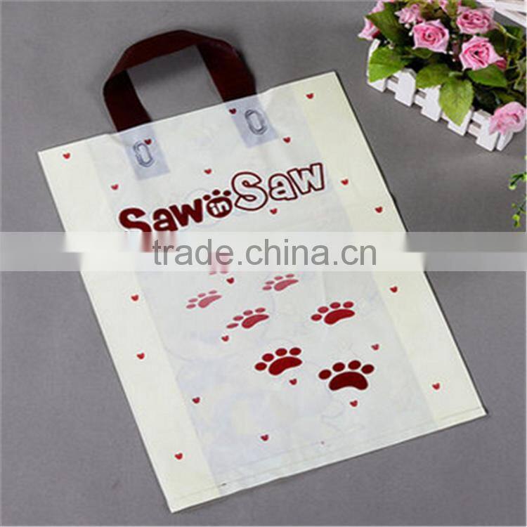 Accept custom gusset loop handle bags with full printing for promotion
