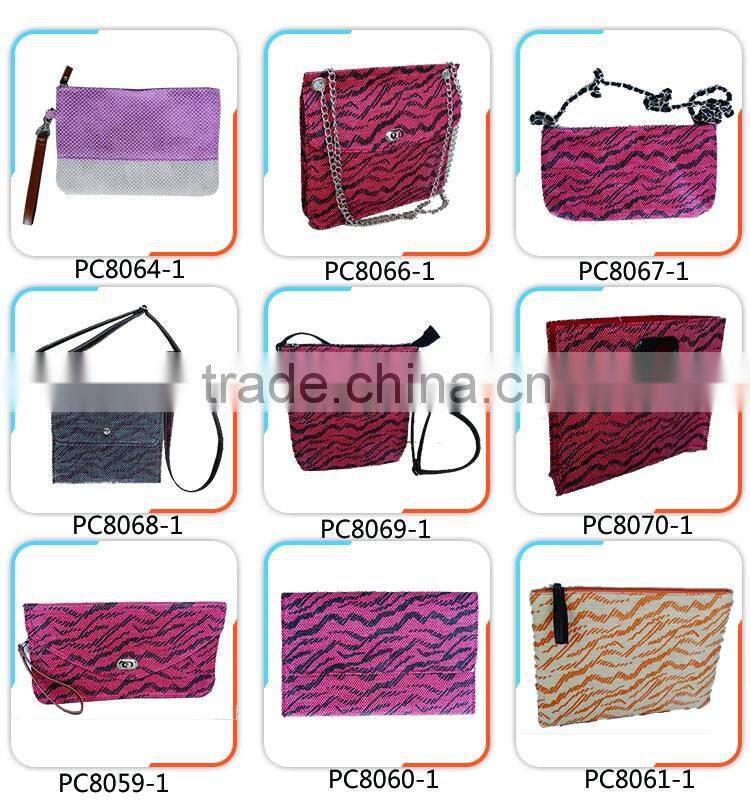2016 hot sell paper straw clear clutch bag handbags