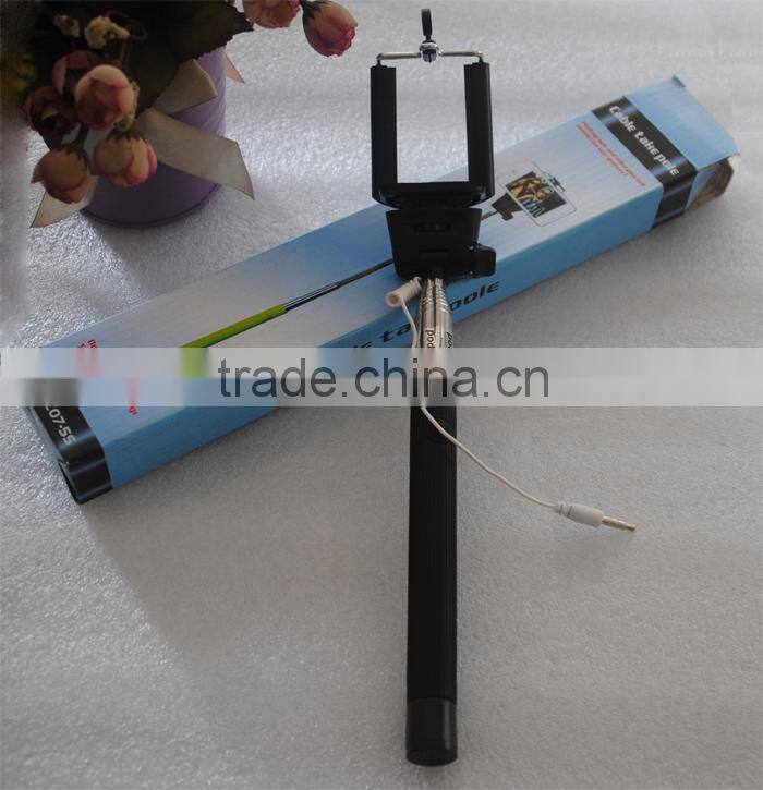 Luxury Wireless Bluetooth Selfie Stick, With Notch Prevent rotation Cable Take Pole Selfie Stick