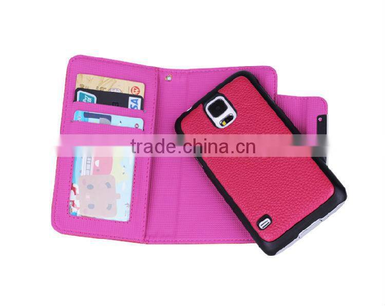 Litchi pattern Detachable case for Samsung S5 i9500