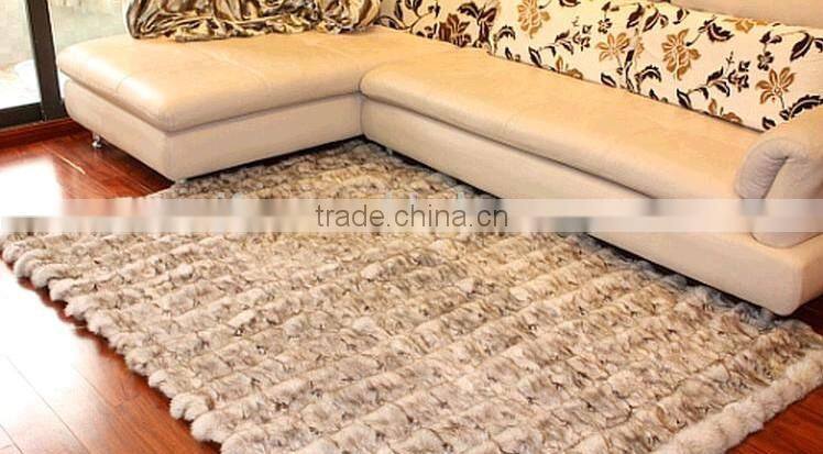 Classic Style Stylish Soft Animal Fur Sofa Carpet Fox Fur Blanket Floor Cover