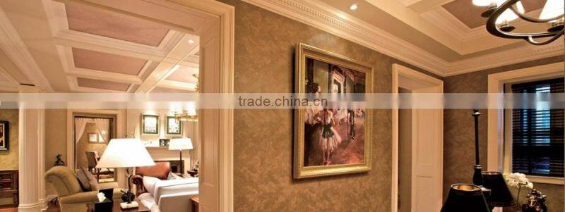 Polyurethane foam Carving chair rails for ceiling, framing wall paper, intergrated wall decoration