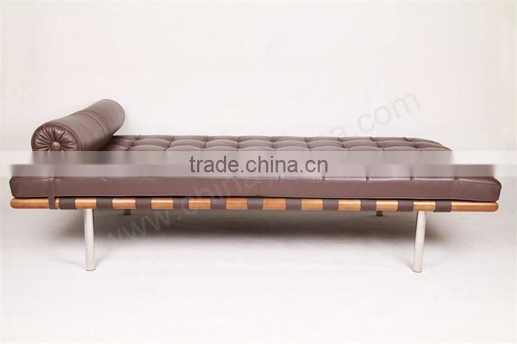 Solid frame sofa bed Barcelona Daybed modern leather couch