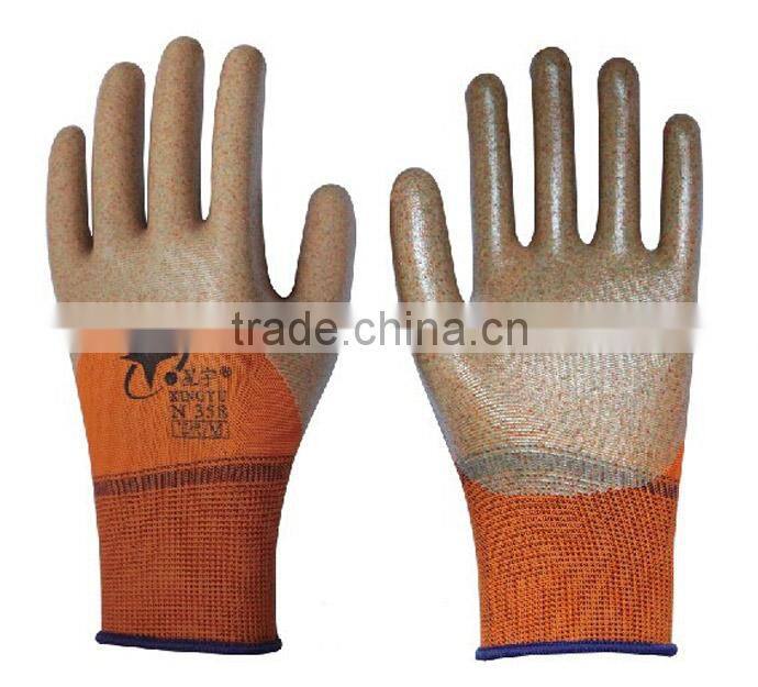 13G Polyester Shell Anti-Acid Oil Proof nitrile oil field work glove