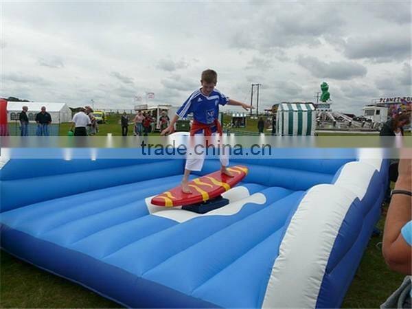 5x5m inflatable rodeo surf game/ inflatable wave surf simulator for outdoor games