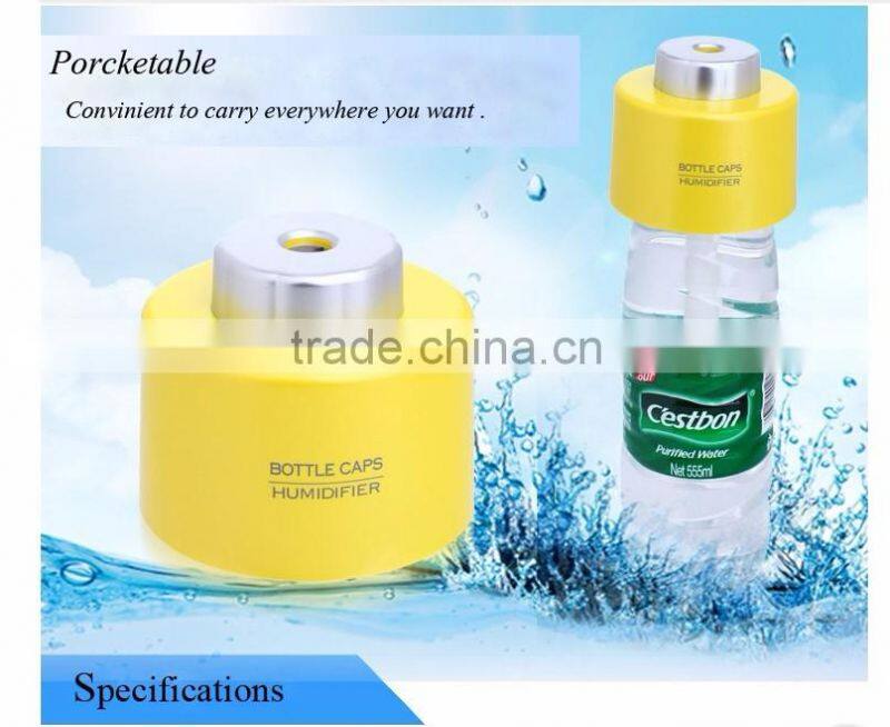 factory direct 5V USB Ultrasonic bottle caps air purifier / air cleaner /air freshener /for best promotion gift