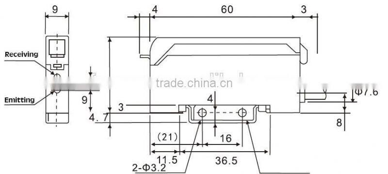 FF-12G Green light NPN PNP Fiber Optic sensor and Fiber Amplifier for color difference detection