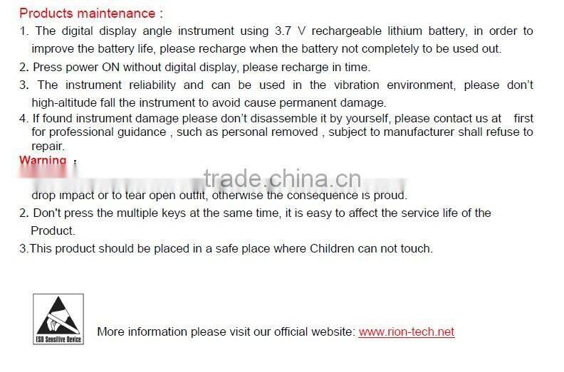 DMI810/DMI820 New Touch Panel HMI Portable Tiltmeter Vehicle Clinometer Tilt Gauge WIth deg/mm Dual Unit Switch Function