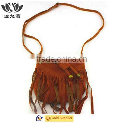 High Quality Colorful Suede Tassel Bag