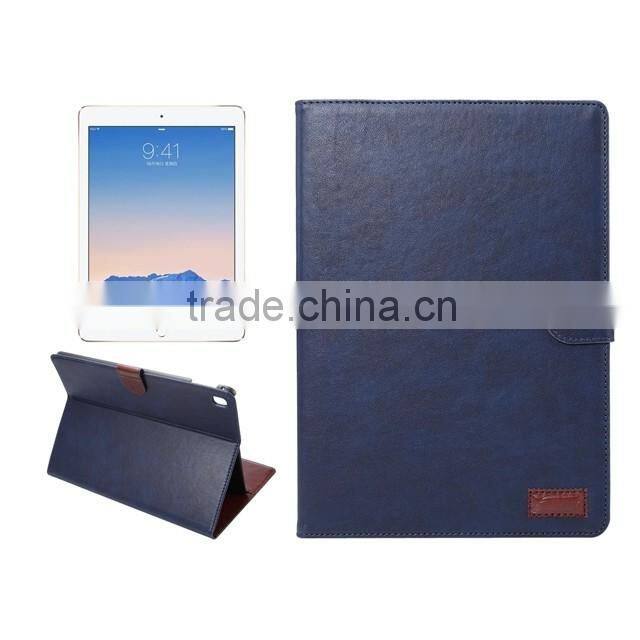 Shenzhen leather products manufacture business style tablet leather case, wallet stand leather phone case for ipad pro 9.7