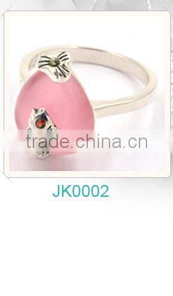 2016 New Design Gold-plated Sterling Silver CZ Finger Ring, Flower Fairy Wholesale Jewelry Women Open Ring