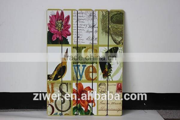 Vintage Wooden Wall Painting Hanging Decor